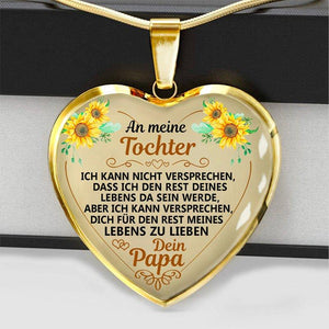 Fernweeh™ Halskette vom Vater an die Tochter "Schöne sonnige Blume"