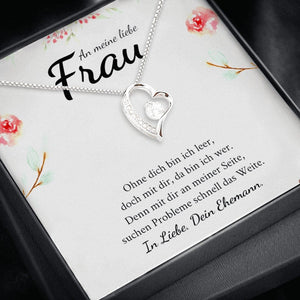 Fernweeh™ Halskette für Ehefrau "Für meine Liebe"