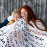 Fernweeh™ Decke von Mutter zu Tochter - "Du bist meine Welt"