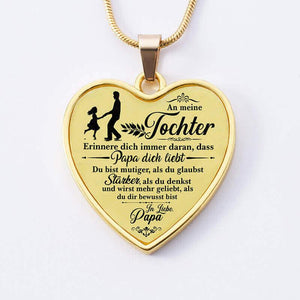 Fernweeh™ Halskette vom Vater an die Tochter "Du bist mein größtes Glück"