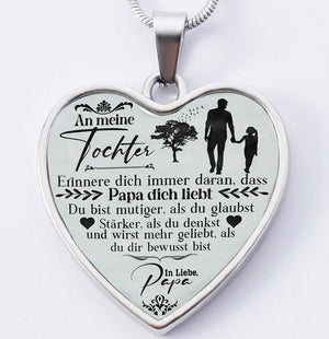 Fernweeh™ Halskette vom Vater an die Tochter "Der Blick liebevoller Eltern"