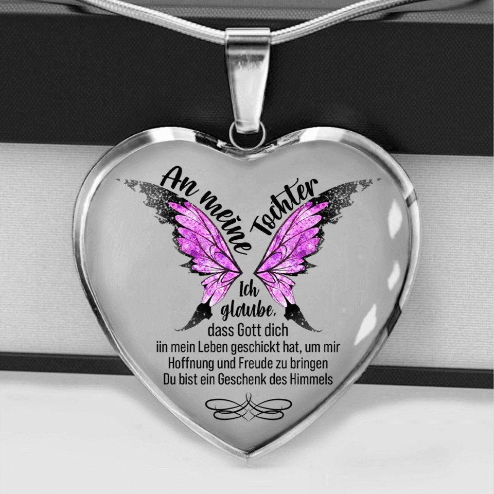 Fernweeh™ Halskette für Tochter "Du bist meine Flügel der Liebe"