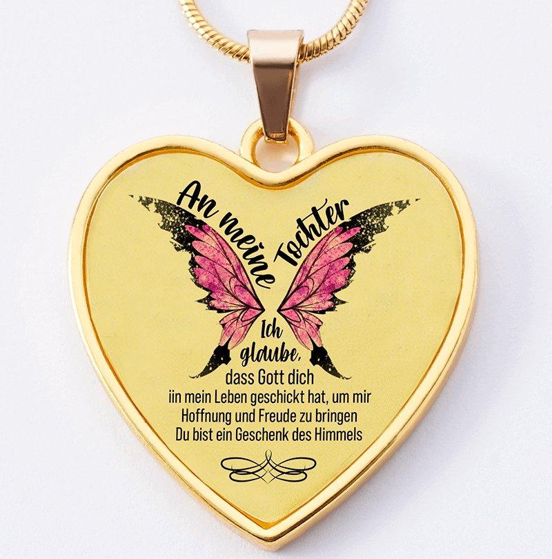 Fernweeh™ Halskette für Tochter "Du bist meine Flügel der Liebe"