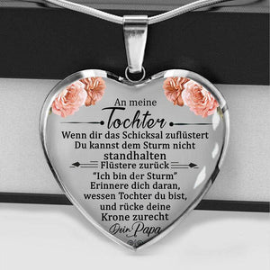 Fernweeh™ Halskette vom Vater an die Tochter "Blumen für einen Engel"