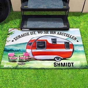 Camping-Fußmatte - Zuhause ist, wo Sie es parken