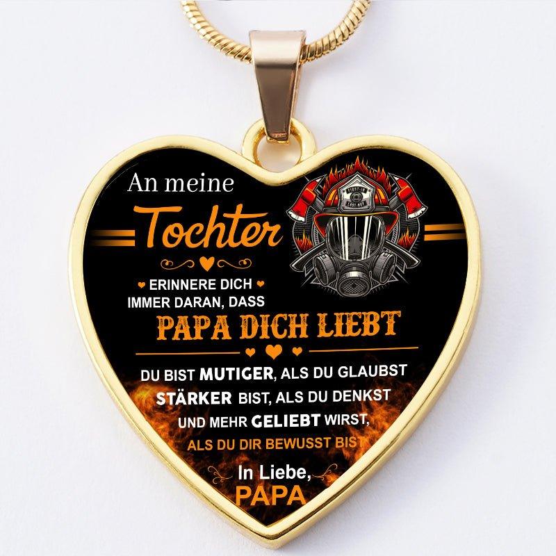 Fernweeh™ Halskette vom Vater an die Tochter "Feuer in unseren Herzen"