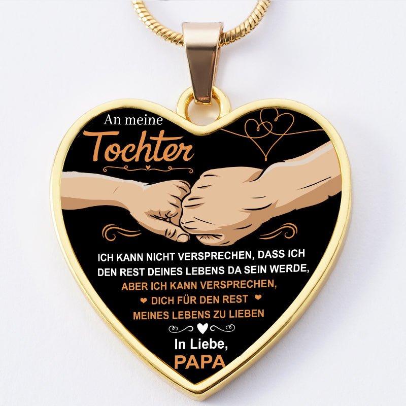 Fernweeh™ Halskette vom Vater an die Tochter "Unsere Freundschaft ist für immer"