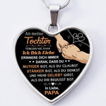 Fernweeh™ Halskette vom Vater an die Tochter "Die Familie ist ein Team"