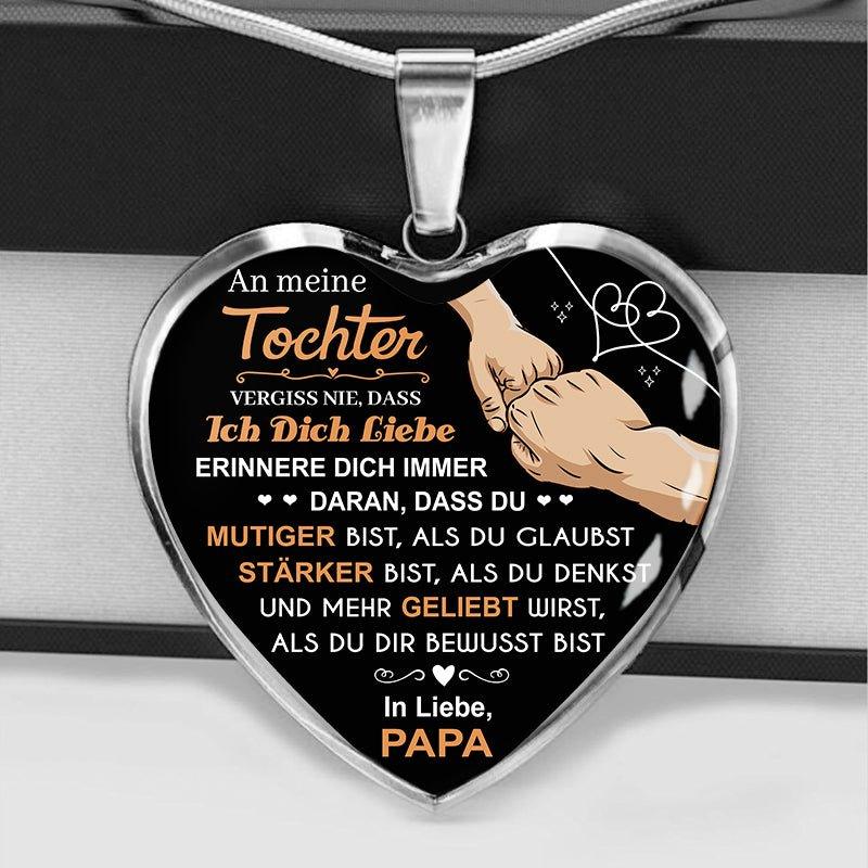 Fernweeh™ Halskette vom Vater an die Tochter "Die Familie ist ein Team"